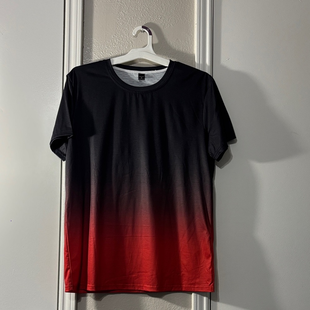 NFINITY Black and Red Gradient Men's Tee